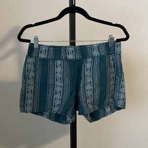 Prana Printed Pull On Shorts Size Large